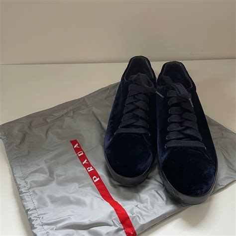 sneakers prada blu|prada blue velvet sneakers.